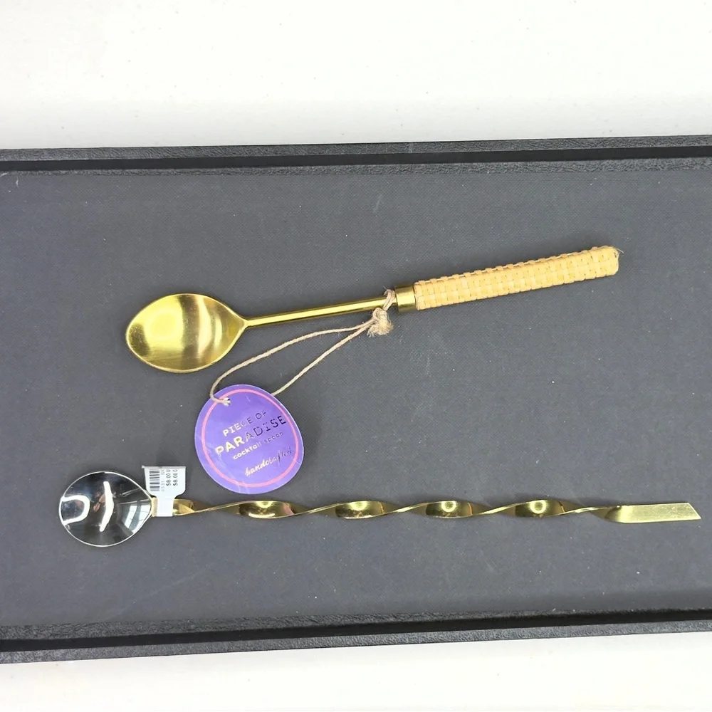 NWT Anthropologie Bundle Pauline Cocktail Spoon and Abacaxi COCKTAIL Spoon